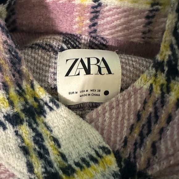 -SALE-Zara Blogger Favorite Lavender Plaid Oversized Shacket in size Medium - Picture 14 of 14